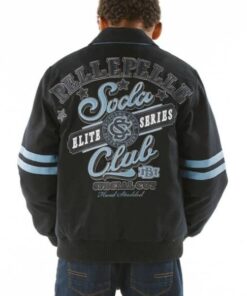 Pelle Pelle Soda Club Elite Series Special Cut Black and Blue Jacket