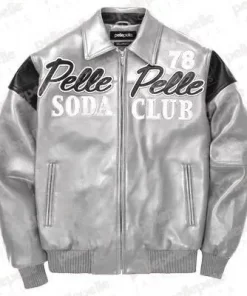 Pelle Pelle Soda Club Silver Leather Jacket | Men & Women