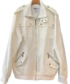 Pelle Pelle White Vintage Bomber Jacket