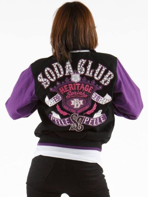 Pelle Pelle Kids Soda Club 1978 Heritage Series Black and Purple Jacket