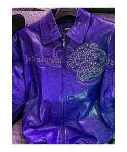 Pelle Pelle Purple Leather Studded Jacket