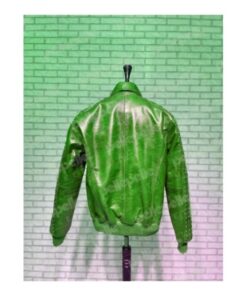 Green Pelle Pelle Alligator Texture Jacket