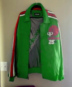 Pelle Pelle Basketball Green Leather Jacket | 1978 Jacket