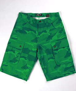 Authentic Pelle Pelle Green Army Print Short