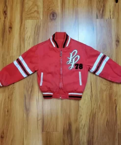 Pelle Pelle Red 1978 Leather Varsity Jacket