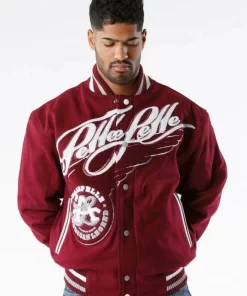 Bold Pelle Pelle Red Varsity Jacket