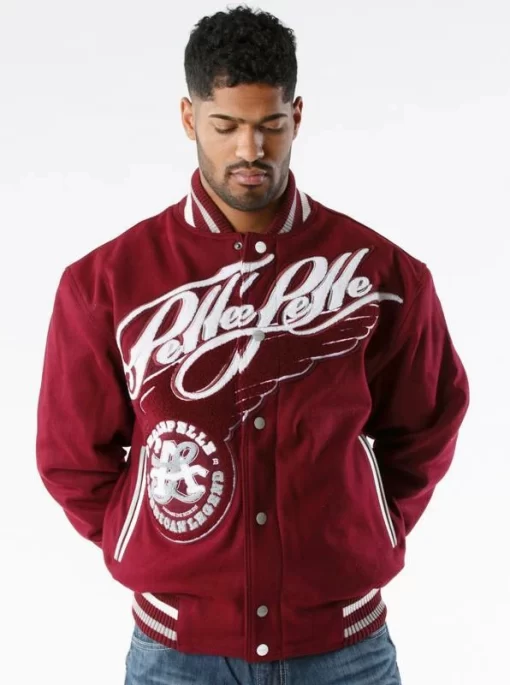 Bold Pelle Pelle Red Varsity Jacket