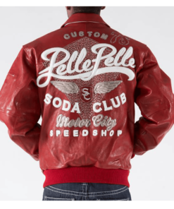 Custom 78 Pelle Pelle Soda Club Red Jacket Motor City Speed Shop