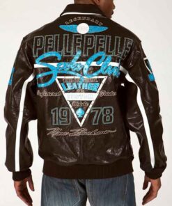 Legendary Pelle Pelle Soda Club Original Brown and Blue Jacket