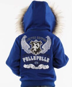 Pelle Pelle 1978 Legend Series Blue Fur Hooded Kids Jacket