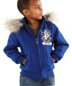 Pelle Pelle 1978 Legend Series Blue Fur Hooded Kids Jacket