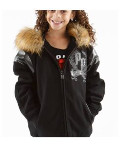 Pelle Pelle Baby Girl Black Fur Jacket