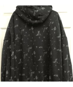 Pelle Pelle Mens Printed Black Hoodie