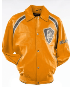 Pelle Pelle Bright Orange Varsity Jacket