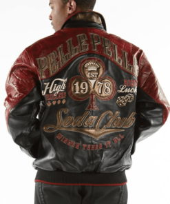 Pelle Pelle High Luck Est 1978 Soda Club Leather Jacket