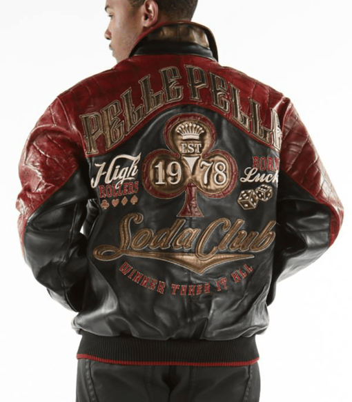 Pelle Pelle High Luck Est 1978 Soda Club Leather Jacket