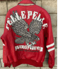 Pelle Pelle Legends Forever Mark Buchanon Red Leather Jacket