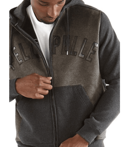 Pelle Pelle Charcoal Hooded Midlayer Jacket