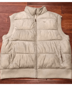 Pelle Pelle Premium Mens Gray Insulated Puffer Vest