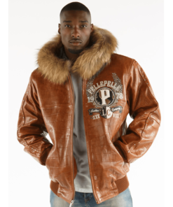 Pelle Pelle Mb Emblem Brown Leather Jacket