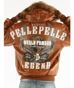 Pelle Pelle Mb Emblem Brown Leather Jacket