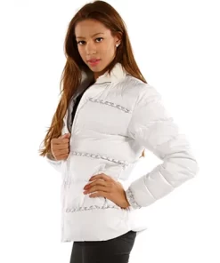 Pelle Pelle’s Ladies Chain Bubble White Coat