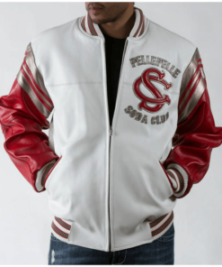 Soda Club Pelle Pelle 1978 Original Red and White Jacket