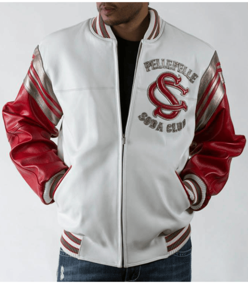 Soda Club Pelle Pelle 1978 Original Red and White Jacket