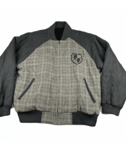 Pelle Pelle Crest Lions Gray Black Wool Jacket