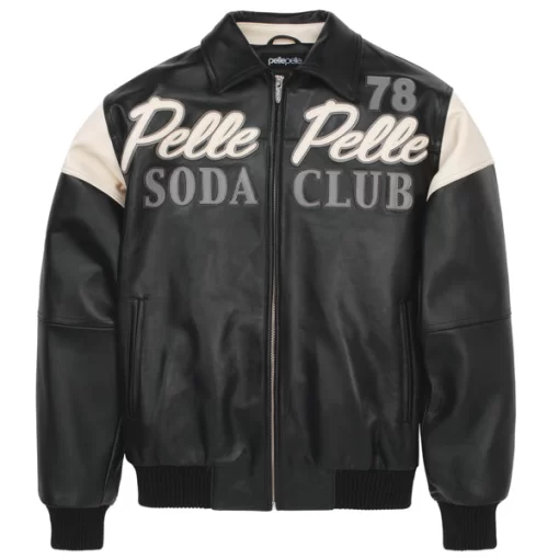 Pelle Pelle Black Soda Club Plush Jacket | Pelle Pelle Jacket