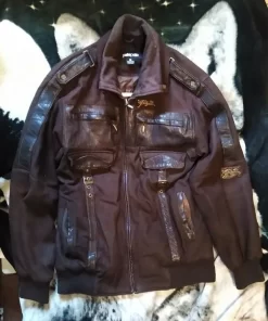 Pelle Pelle Wool Leather Brown Jacket