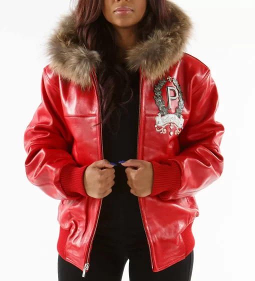 Pelle Pelle Live Like A Queen Red Hood Jacket