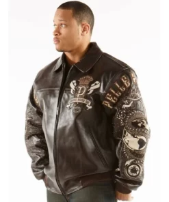 Pelle Pelle Dark Brown Men Leather Jacket | Dragon Jacket