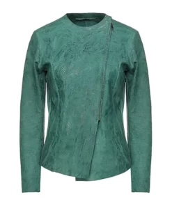 Ovine Green Biker Jacket