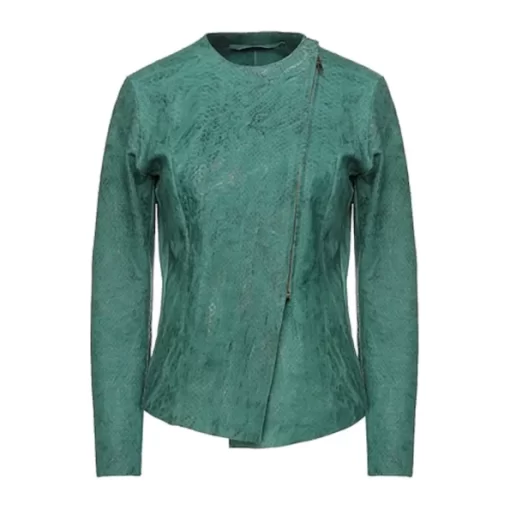 Ovine Green Biker Jacket