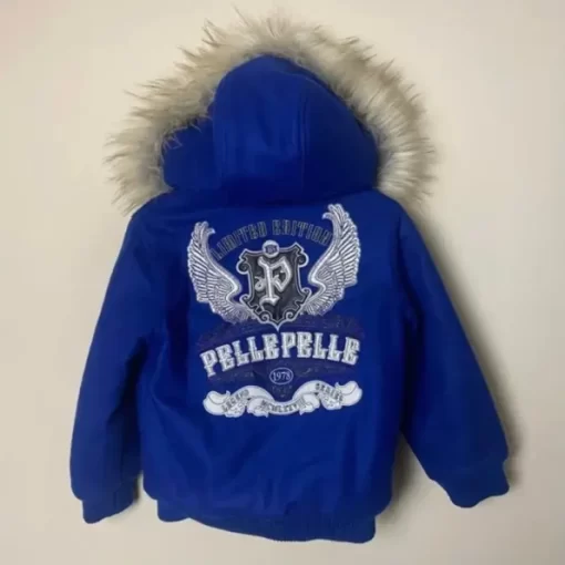 Pelle Pelle Kids Blue Wool Jacket