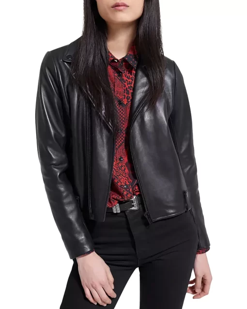 Pelle Pelle Women Black Cropped Leather Jacket