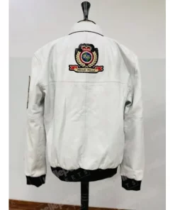 Pelle Pelle White Patches Leather Jacket | Zipper MB Jacket