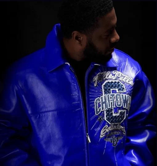 Pelle Pelle Chi Town Blue Leather Jacket