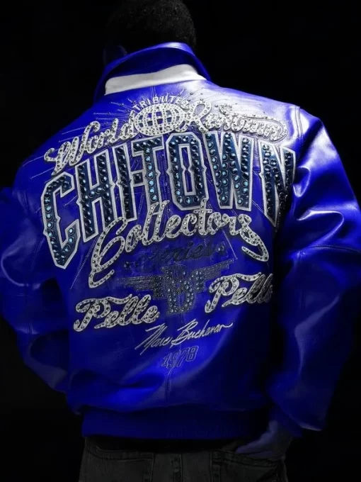 Pelle Pelle Chi Town Blue Leather Jacket