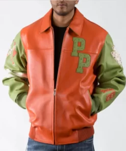 Pelle Pelle Renegades Leather Jacket | Orange Green Jacket