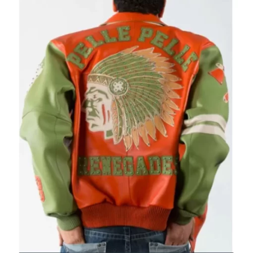 Pelle Pelle Renegades Leather Jacket | Orange Green Jacket