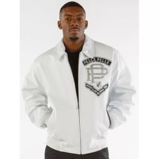 Pelle Pelle Elite Series Men White Jacket | Leather Jacket