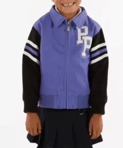 Pelle Pelle Tribute Chicago Kids Wool Jacket | Purple Black