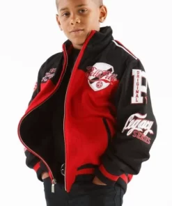 Pelle Pelle Legacy Series Kids Wool Jacket | Red Black