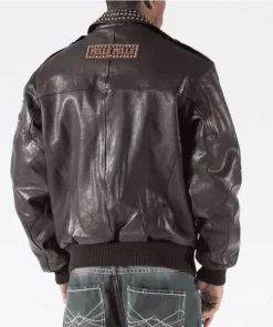 Pelle Pelle Biker Studded Leather Jacket | Dark Brown