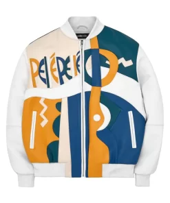 Express Pelle Pelle White Picasso Leather Jacket | Men & Women