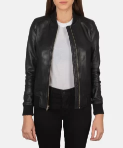 Women’s Black Flight Leather Jacket