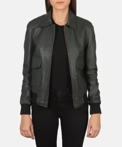 Pelle Pelle Green Flight Leather Jacket | Bomber Jacket