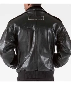 Pelle Pelle Men Biker Studded Leather Jacket | Black Jacket